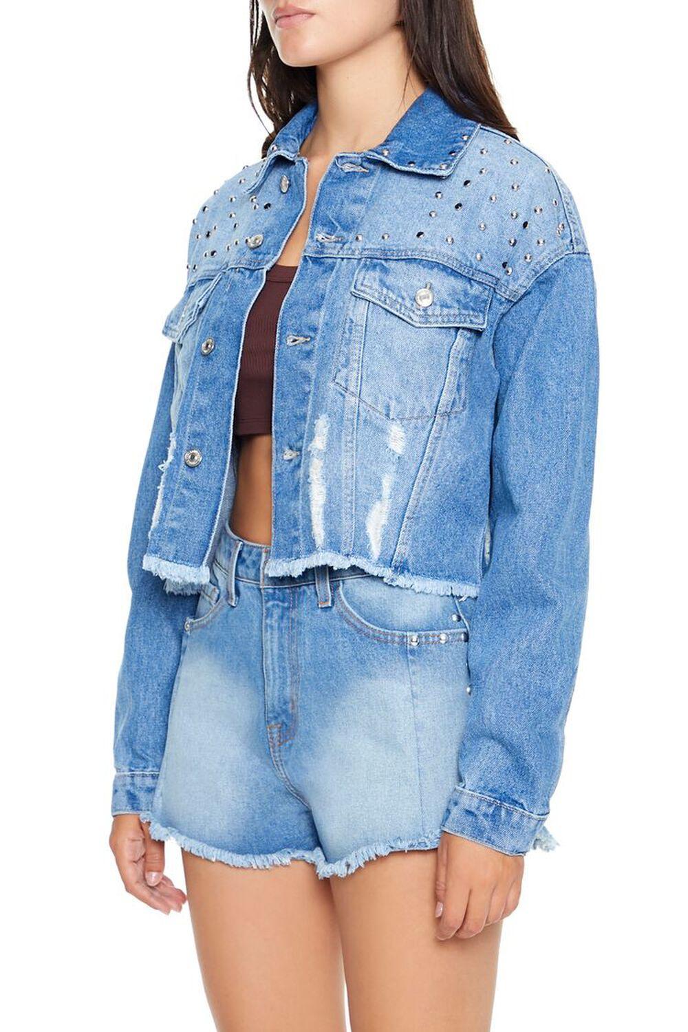 Studded Denim Trucker Jacket | Forever 21 Product Image