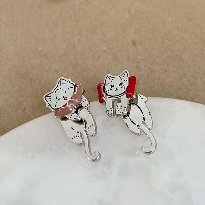 Cat Alloy Stud Earring / Ear Cuff / Huggie Earring (Various Designs) Product Image