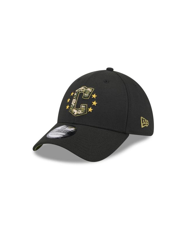 New Era Mens Black Cleveland Guardians 2024 Armed Forces Day 39THIRTY Flex Hat Product Image