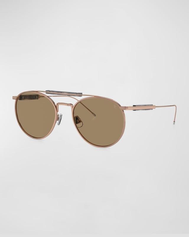 Men's Titanium Round Sunglasses Product Image