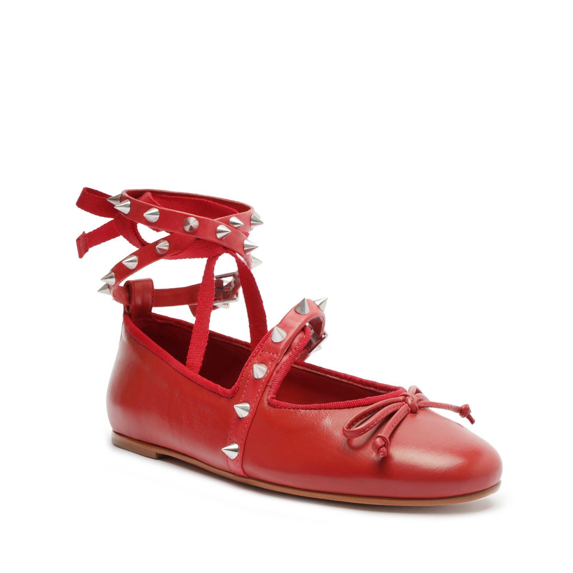 Larissa Lace Up Calf Leather Flat Female Product Image