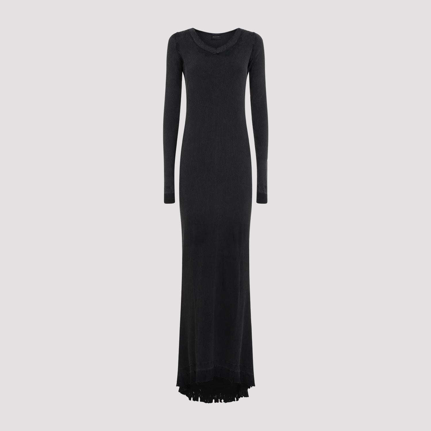 BALENCIAGA Lingerie Maxi Dress In Black Product Image