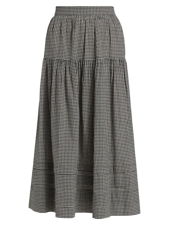 Womens Sebastiane Gingham Maxi Skirt Product Image