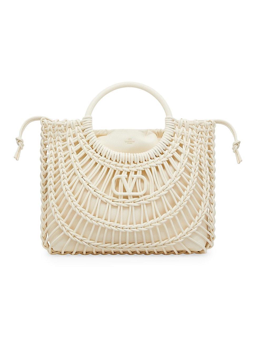 Womens Allknots Woven Leather Shopper Bag Product Image