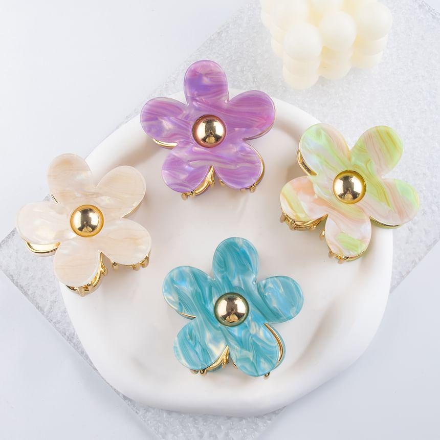 Floral PVC Hair Claw Clip Product Image