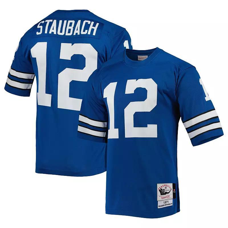 Mens Mitchell & Ness Roger Staubach Royal Dallas Cowboys 1971 Authentic Retired Player Jersey Product Image