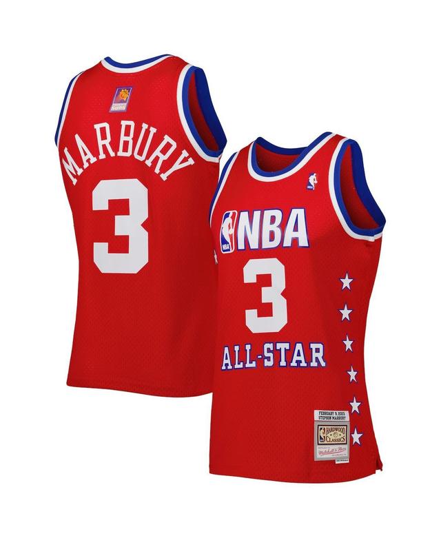 Mens Mitchell & Ness Stephon Marbury Red Western Conference 2003 All Star Game Swingman Jersey - Red Product Image