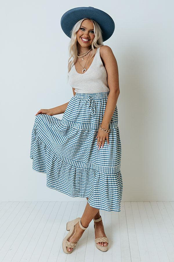 Farmers Market Meetup Gingham Skirt Product Image