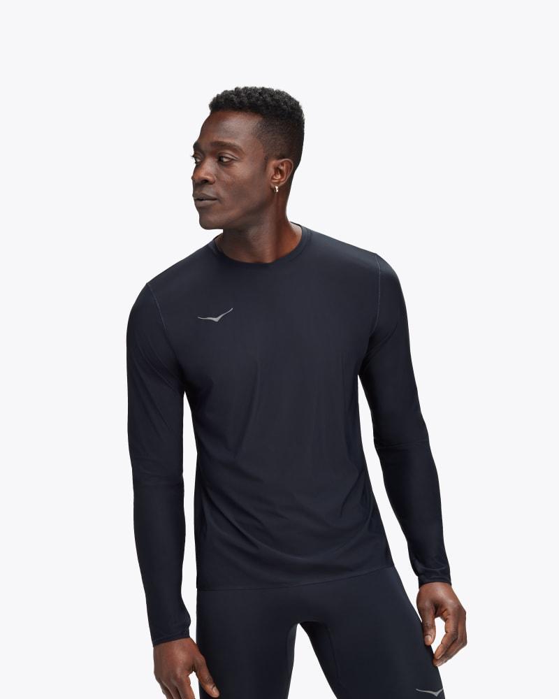 Hoka One HOKA Men's Airolite Run Long Sleeve Shirt in Black, Size XXL Product Image