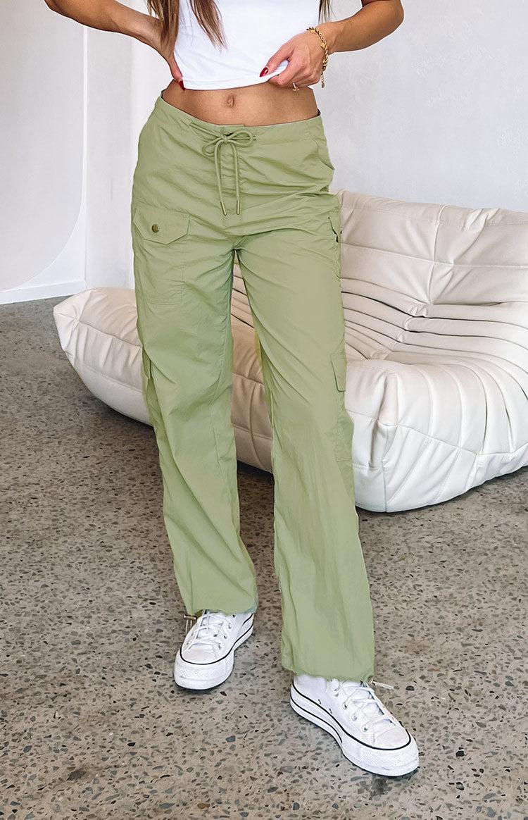 Blaise Khaki Parachute Pants Product Image