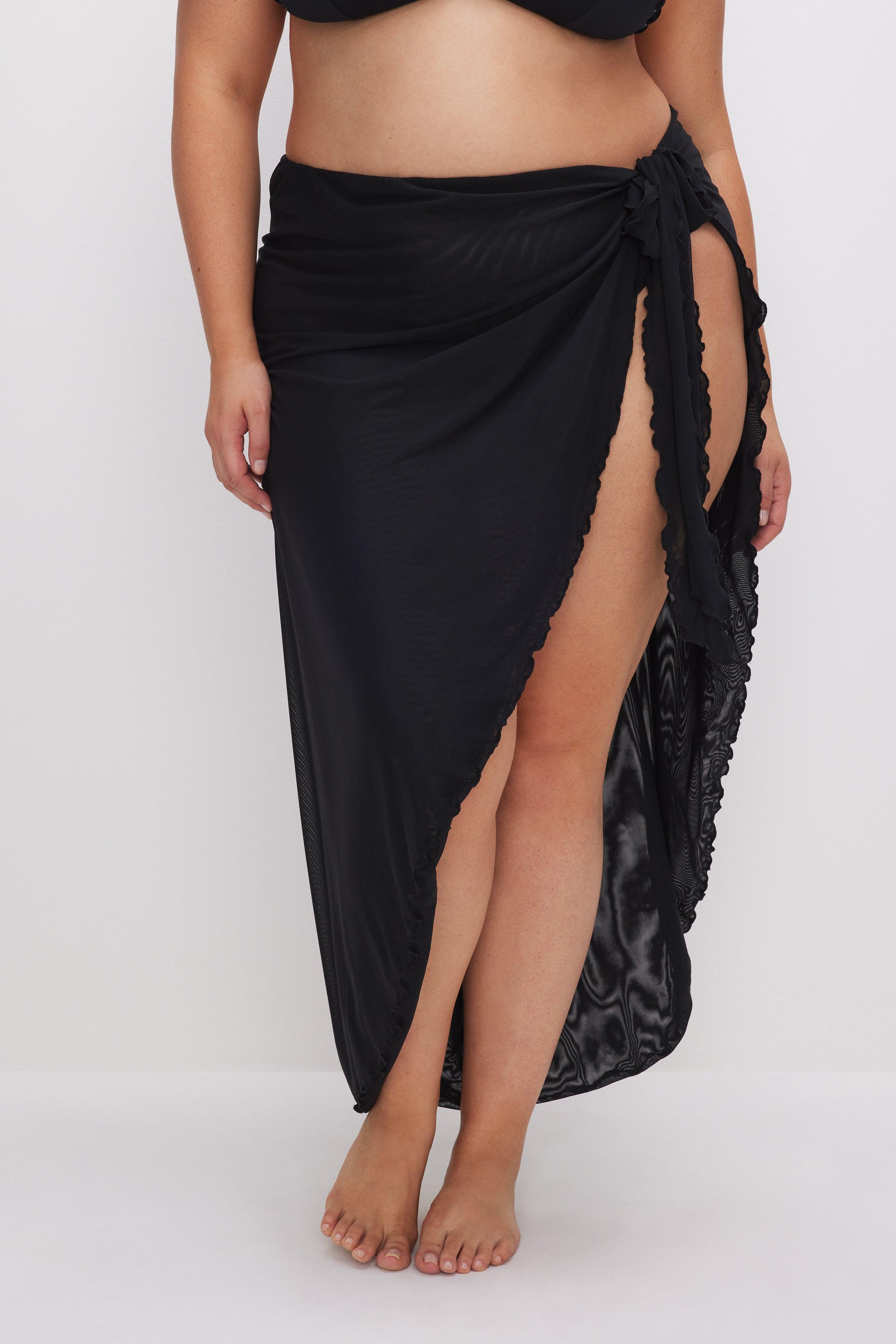 MESH MIDI SKIRT | BLACK001 Product Image