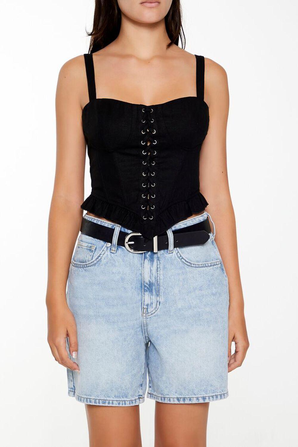 Lace-Up Bustier Tank Top | Forever 21 Product Image