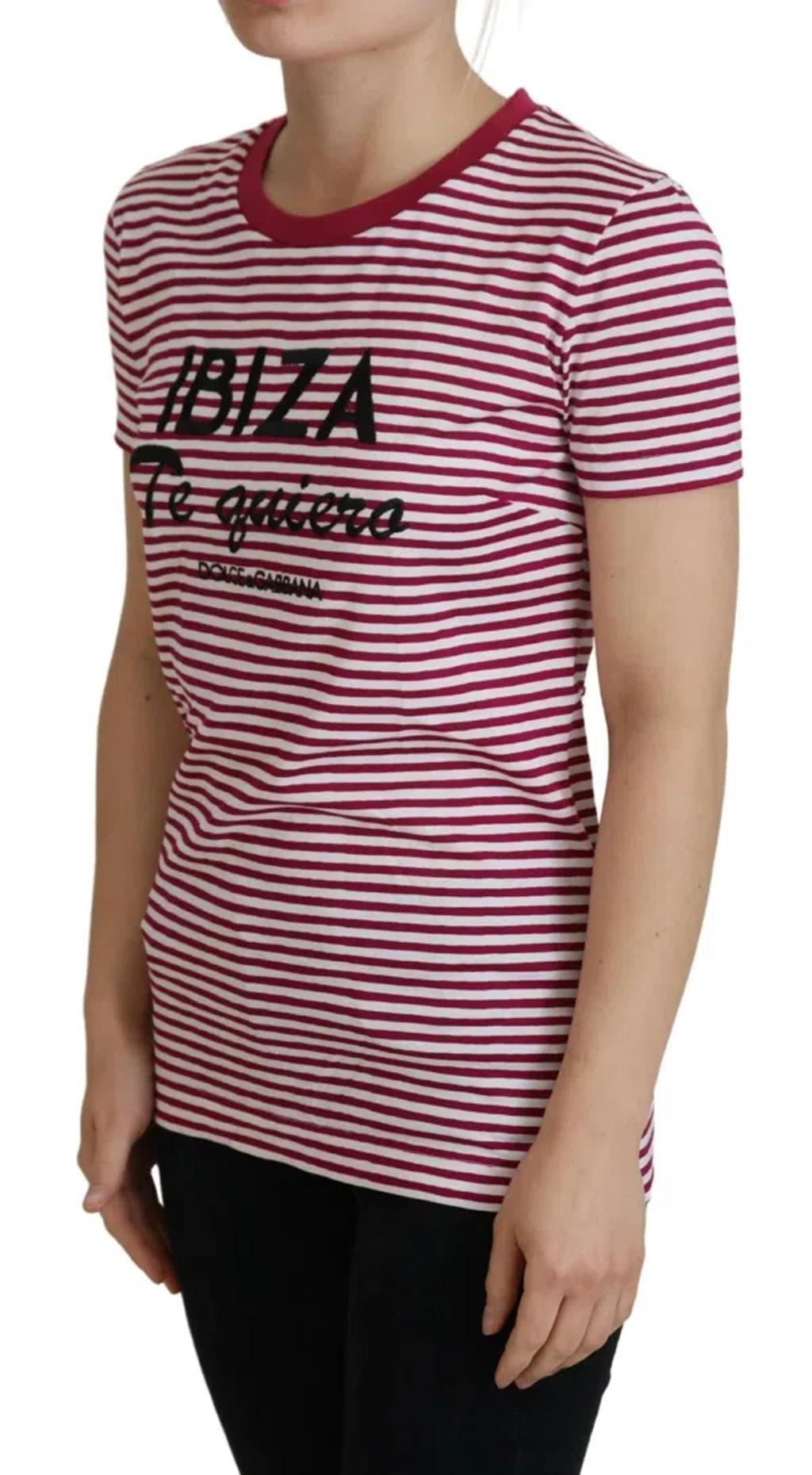 DOLCE & GABBANA White Pink Ibiza Exclusive T-shirt Product Image