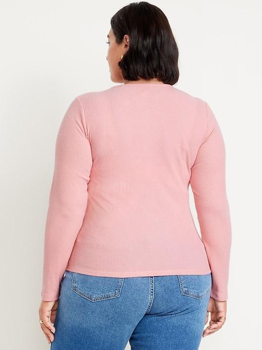 Plush-Knit Long-Sleeve T-Shirt Product Image