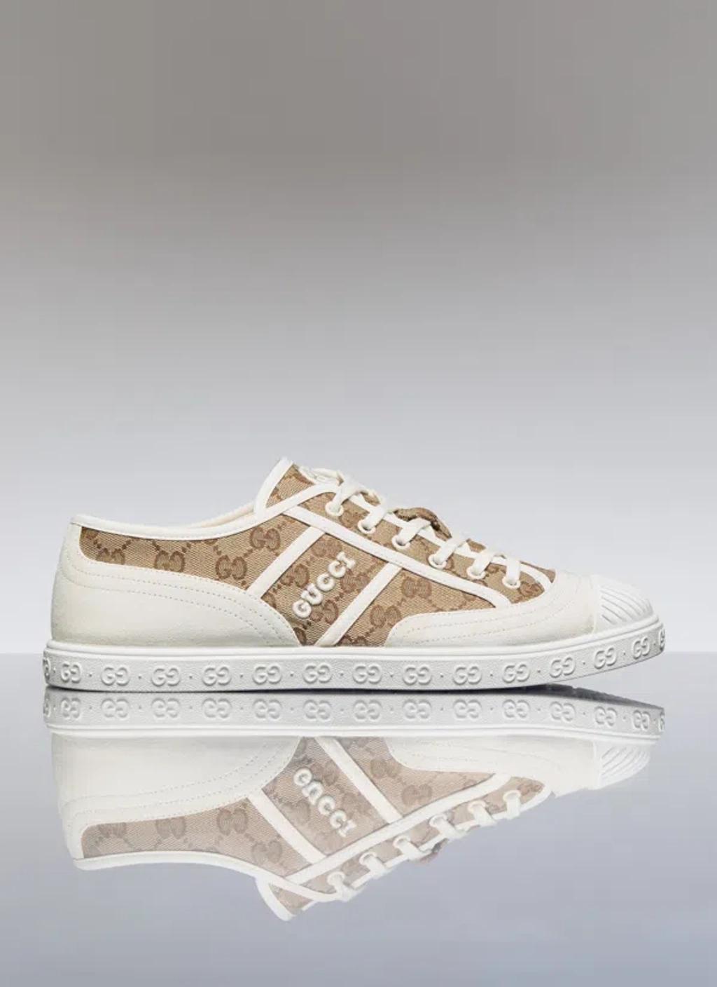 GUCCI Gg Canvas Sneakers In Beige Product Image