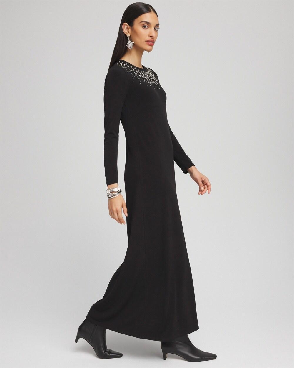 Petite Rhinestone Embellished Maxi Dress Product Image