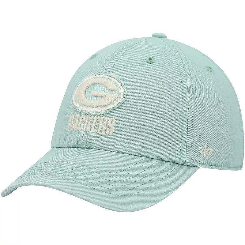 Mens 47 Brand Mint Green Bay Packers Chasm Clean Up Adjustable Hat Product Image