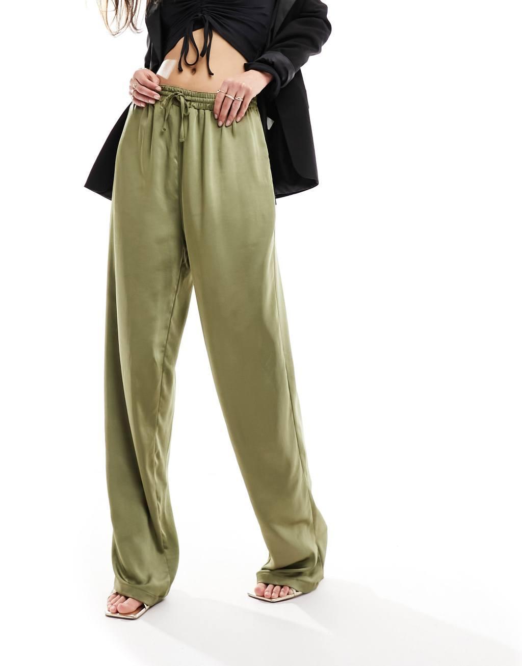 Flounce London Tall satin wide leg pants Product Image