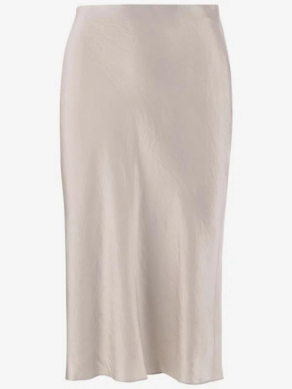 Satin Skirt In Beige Product Image