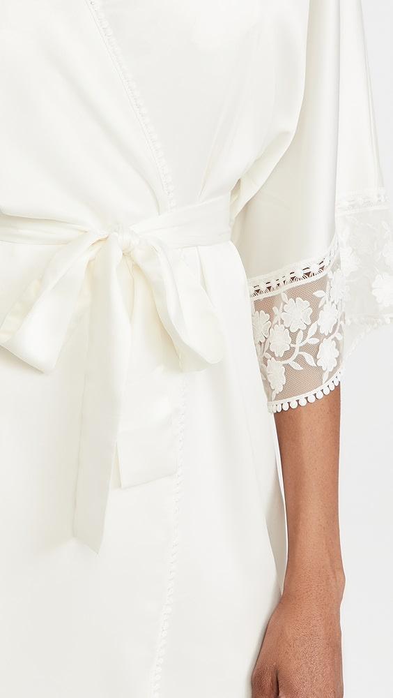 Flora Nikrooz Kylie Charmeuse Wrap with Lace | Shopbop Product Image