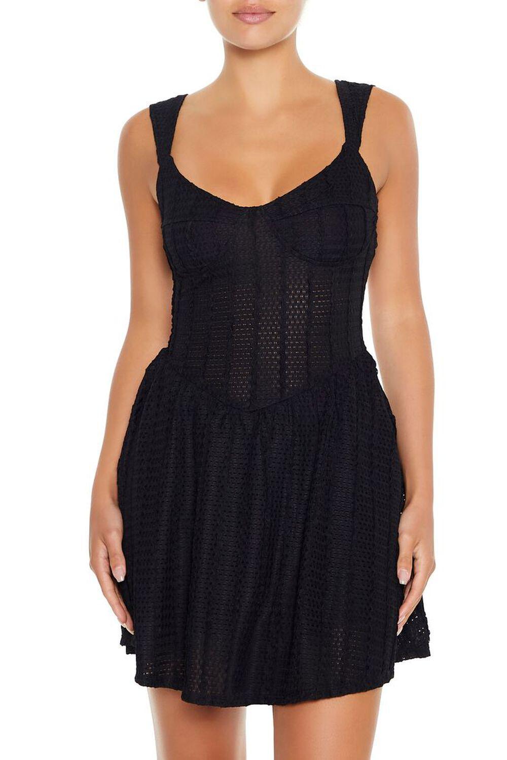 Textured Bustier Mini Dress | Forever 21 Product Image