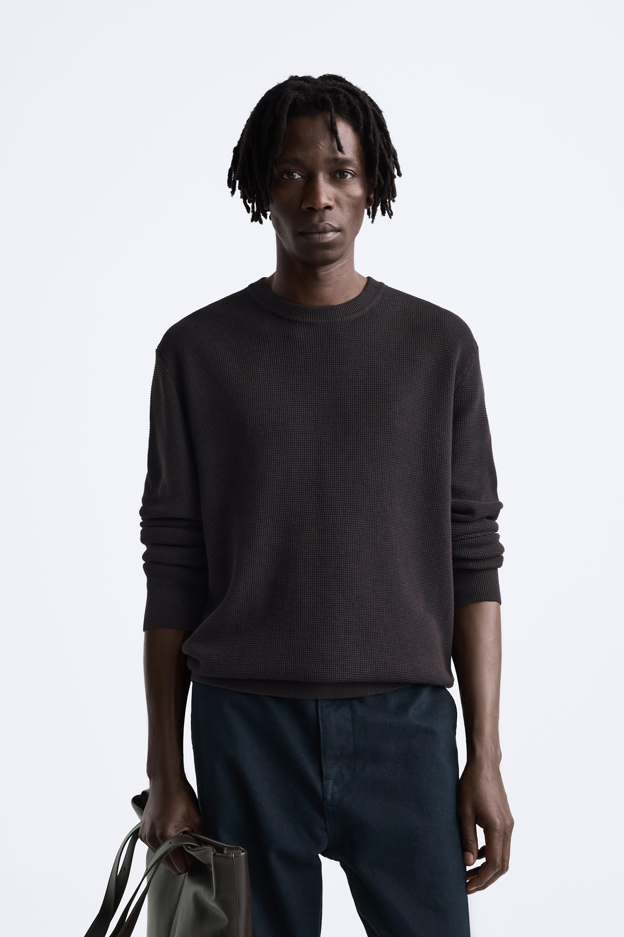 BASIC TEXTURED KNIT SWEATER Product Image