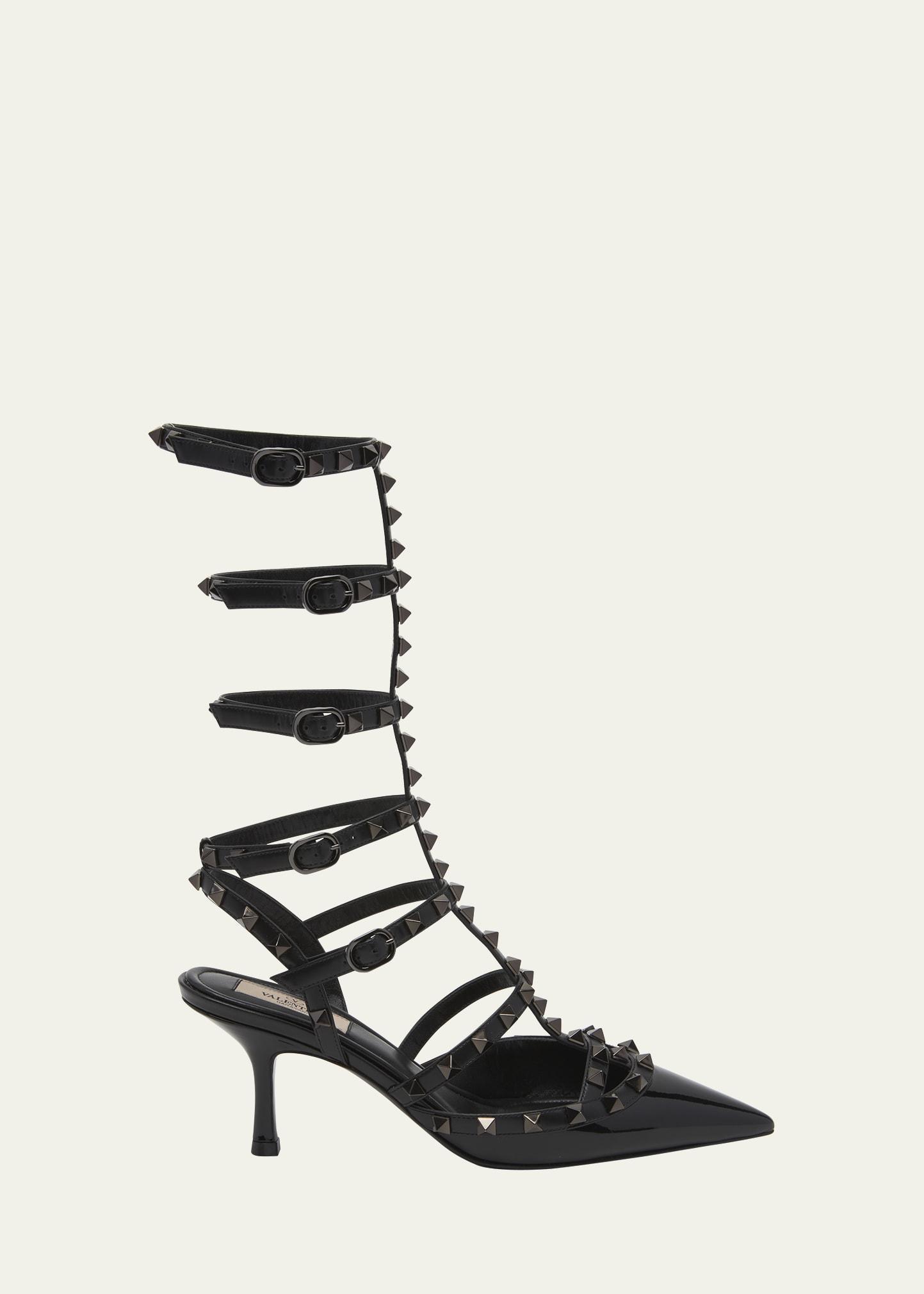 Womens Patent Rockstud Pumps With Matching Straps And Studs Product Image