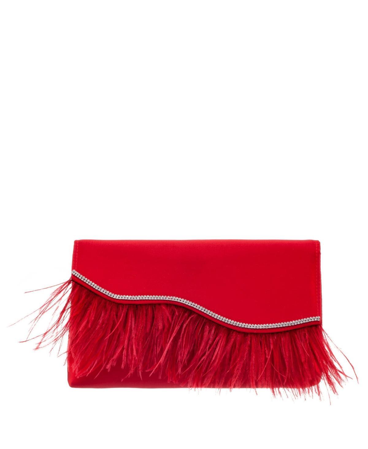 Womens Feather Flap Clutch Product Image