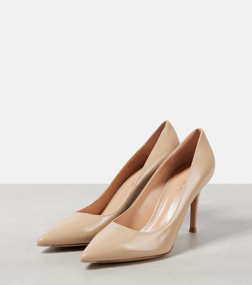 GIANVITO ROSSI Patent High-heel Pumps In Beige Product Image