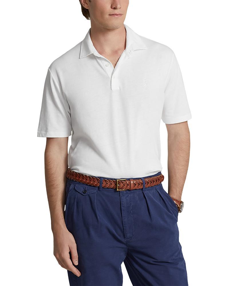 Polo Ralph Lauren Cotton & Linen Classic Fit Polo Shirt Product Image