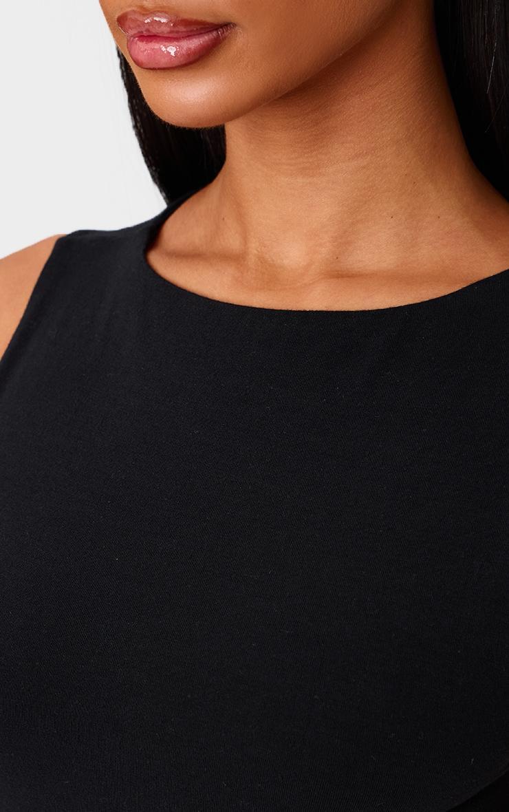 Petite Black Contour Jersey Sleeveless Longline Top Product Image