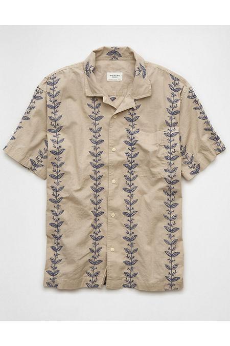 AE Striped Button-Up Poolside Shirt Mens Product Image