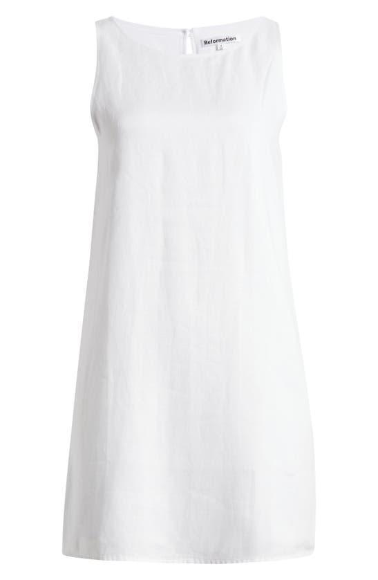 Jessi Linen Dress In White Product Image