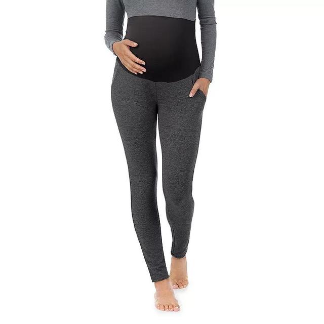 Maternity Cuddl Duds Ultra Cozy Leggings, Womens Grey Heather Product Image