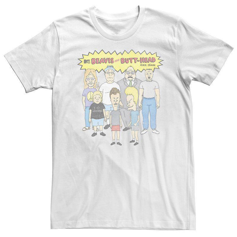 Mens Beavis And Butthead Logo Group Shot Short Sleeve Tee Product Image