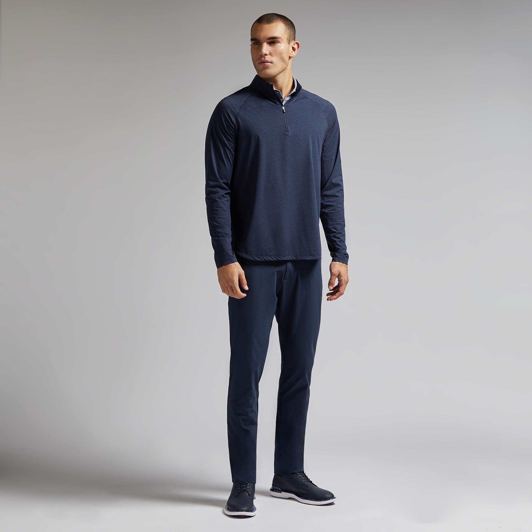 TECH MÉLANGE RAGLAN QUARTER ZIP PULLOVER Product Image