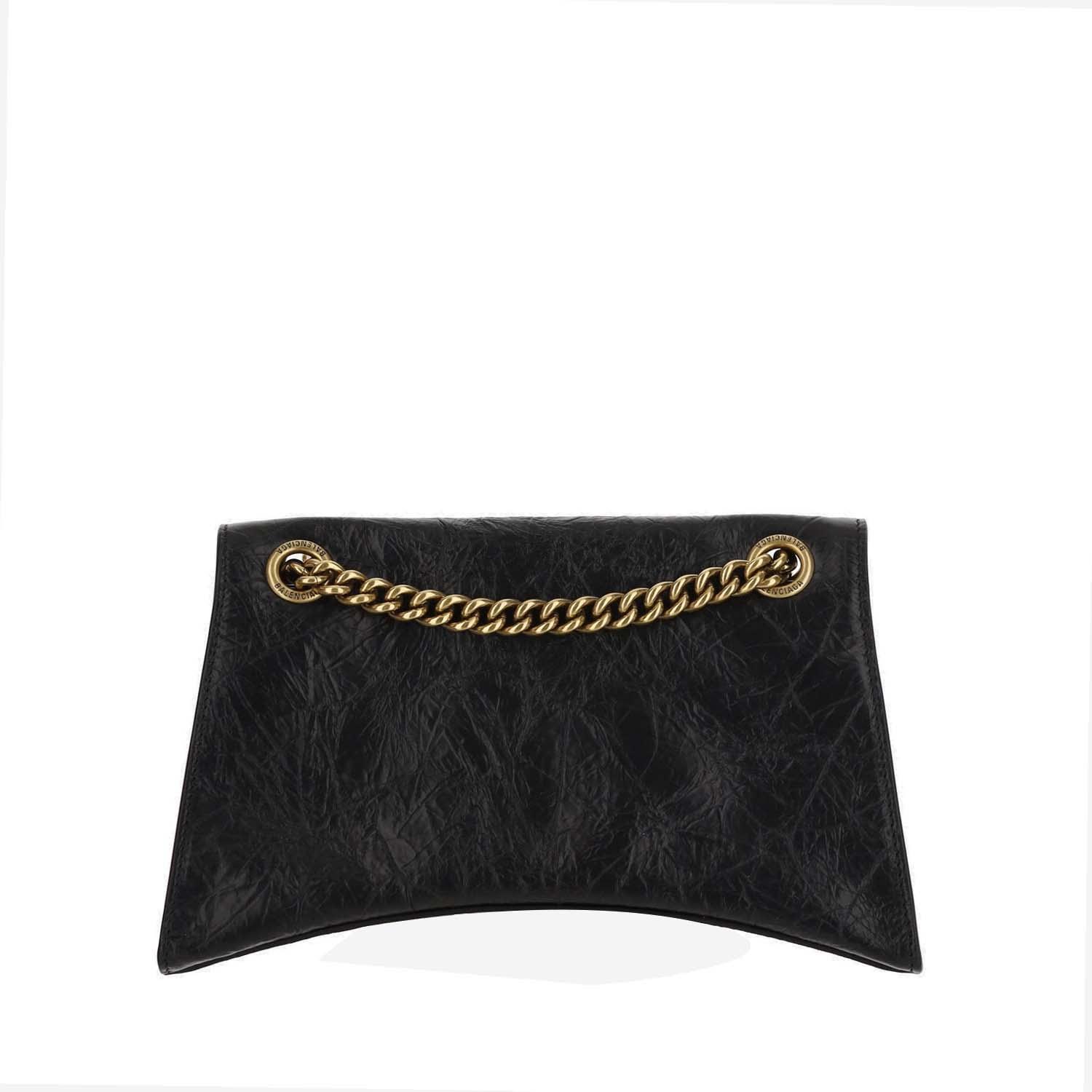 BALENCIAGA Crush Small Chain Quilted Bag In Black Product Image