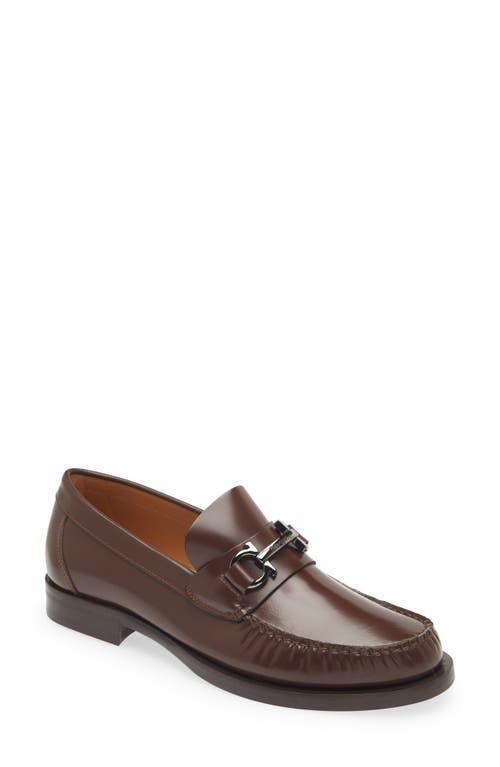 Ferragamo Mens Fort Royale Gancini Bit Leather Loafers Product Image