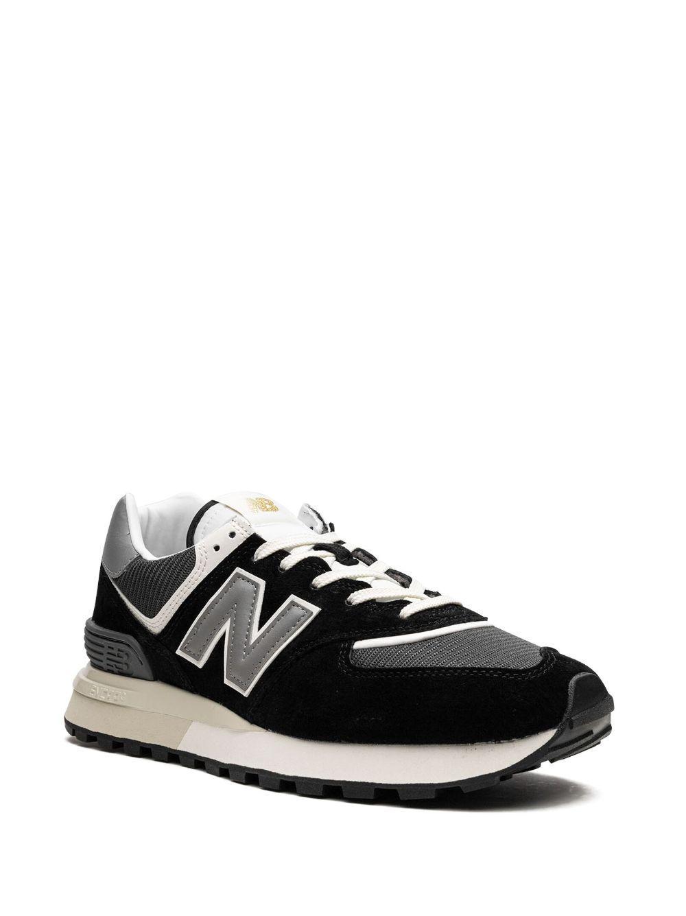 NEW BALANCE 574 Panelled Low-top Sneakers In Black Product Image