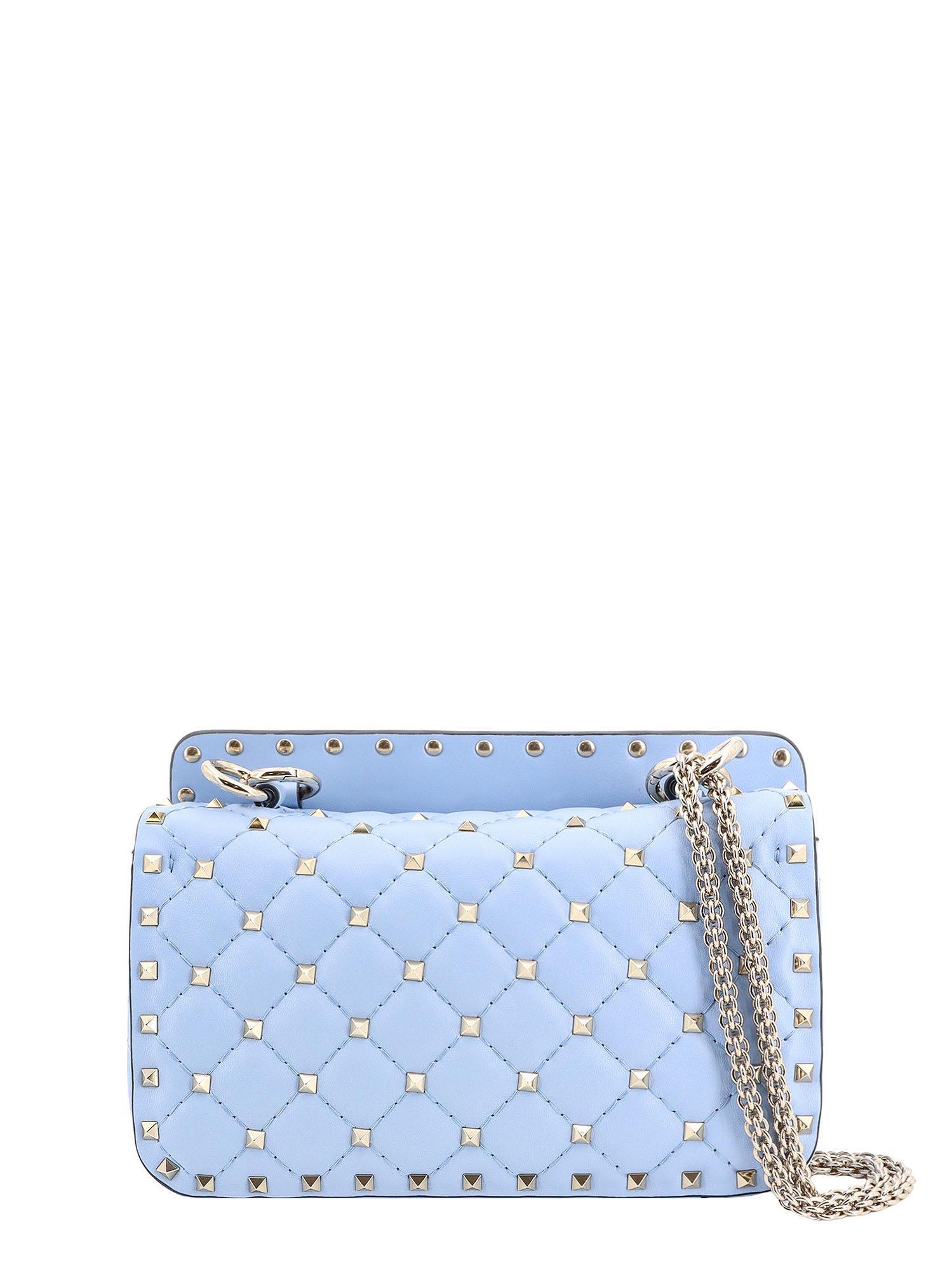 Rockstud Spike Shoulder Strap In Blue Product Image