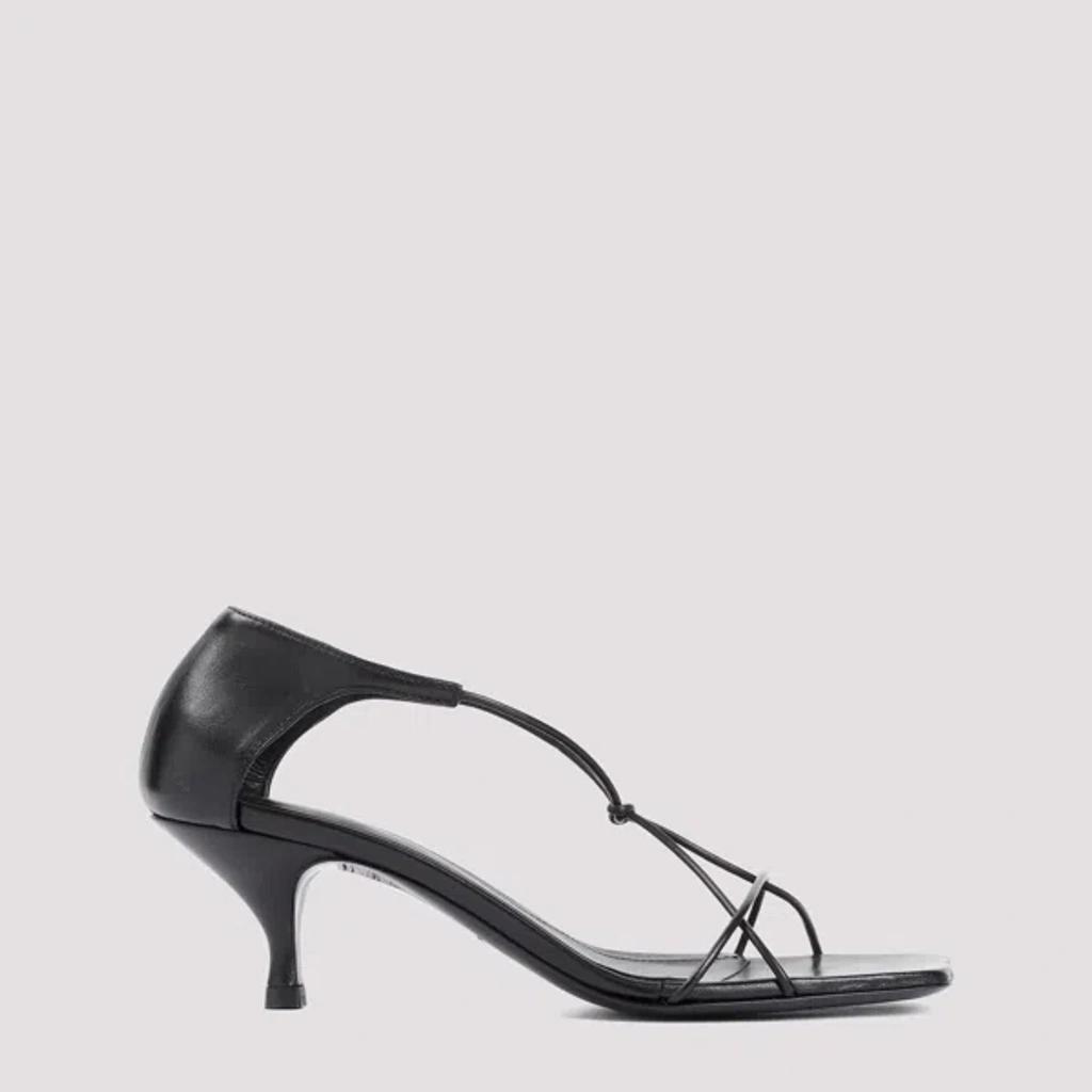 TOTÊME Black Leather Knot Sandal product image