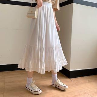 Tiered Midi A-Line Skirt product image