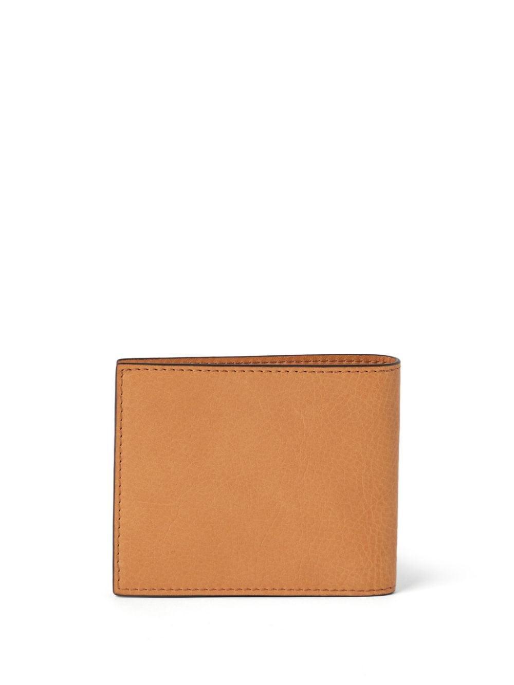 Logo-debossed Leather Bi-fold Wallet In Natural Product Image