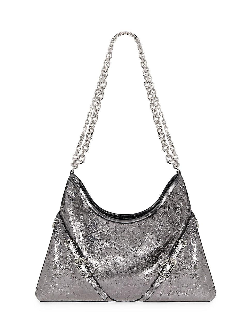 Womens Medium Voyou Chain Bag in Laminated Leather Product Image