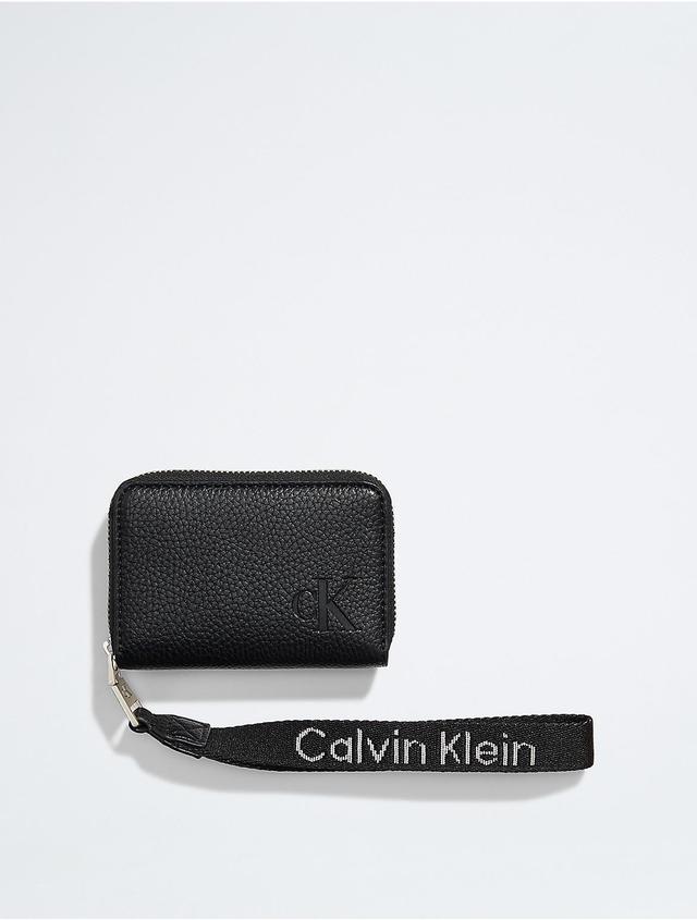 Calvin Klein Womens All Day Accordion Flap Wristlet - Black Product Image