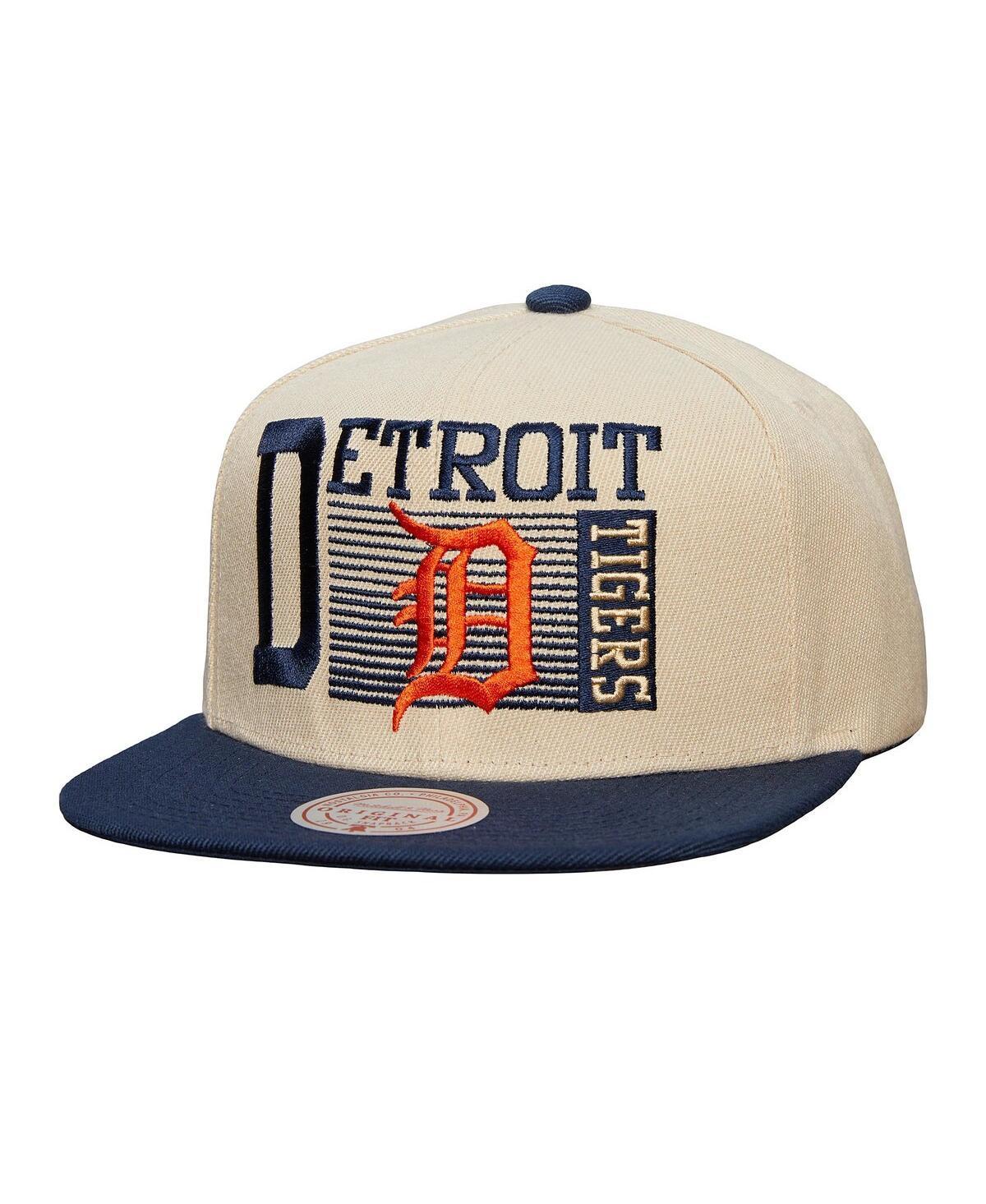 Mitchell & Ness Mens Cream Detroit Tigers Cooperstown Collection Speed Zone Snapback Hat Product Image