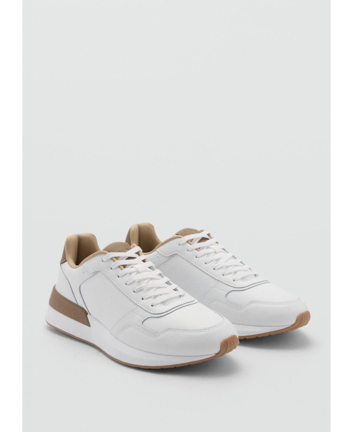 Mango Mens Leather Mixed Sneakers Product Image