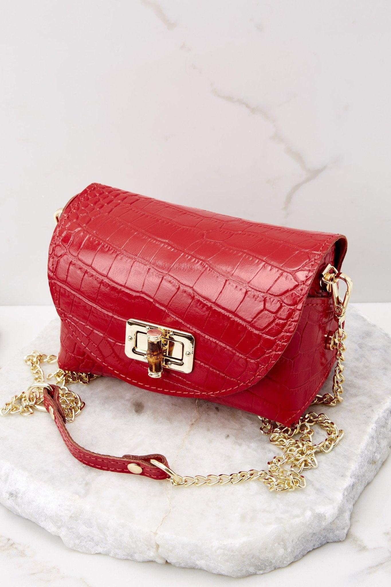 The Little Details Red Leather Bag Product Image