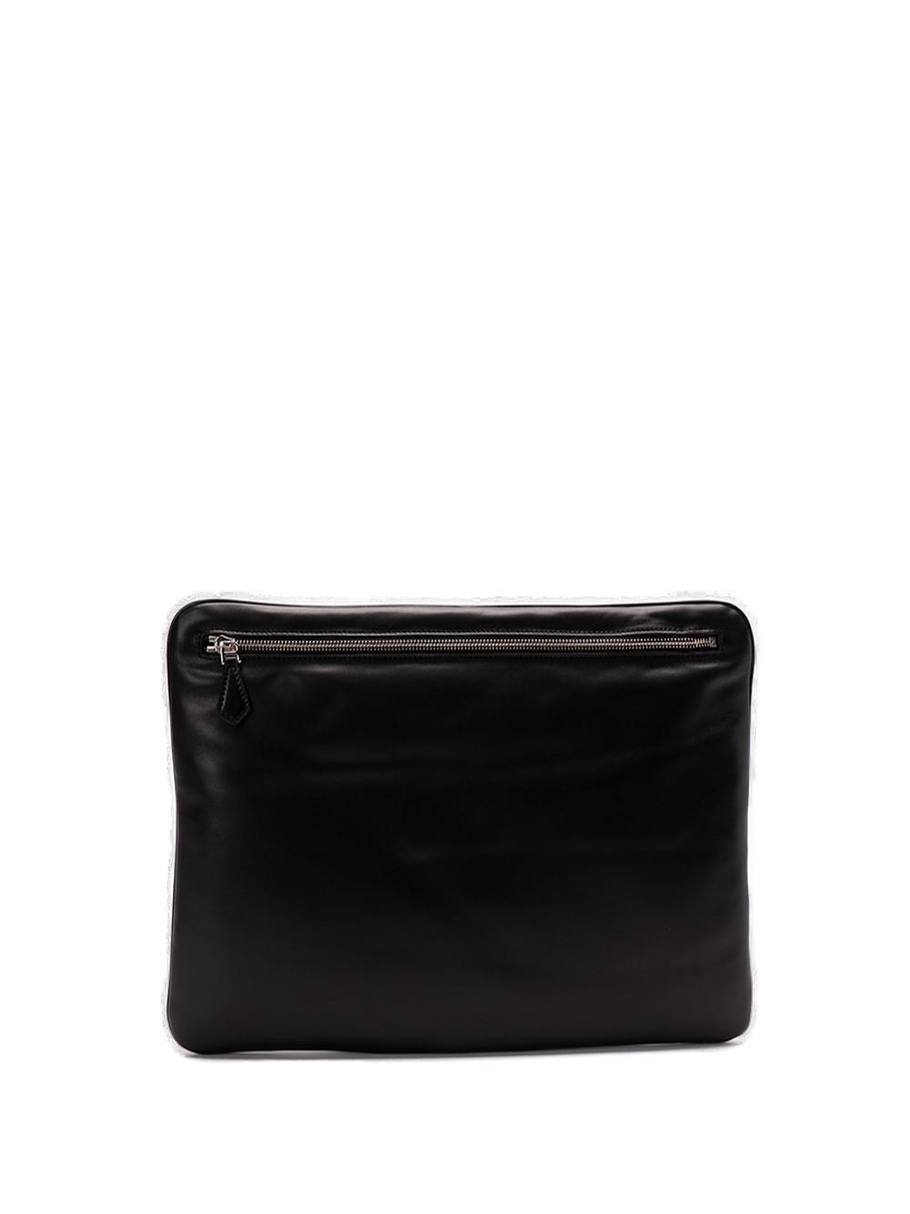 Logo Printed Clutch Bag In Black Product Image