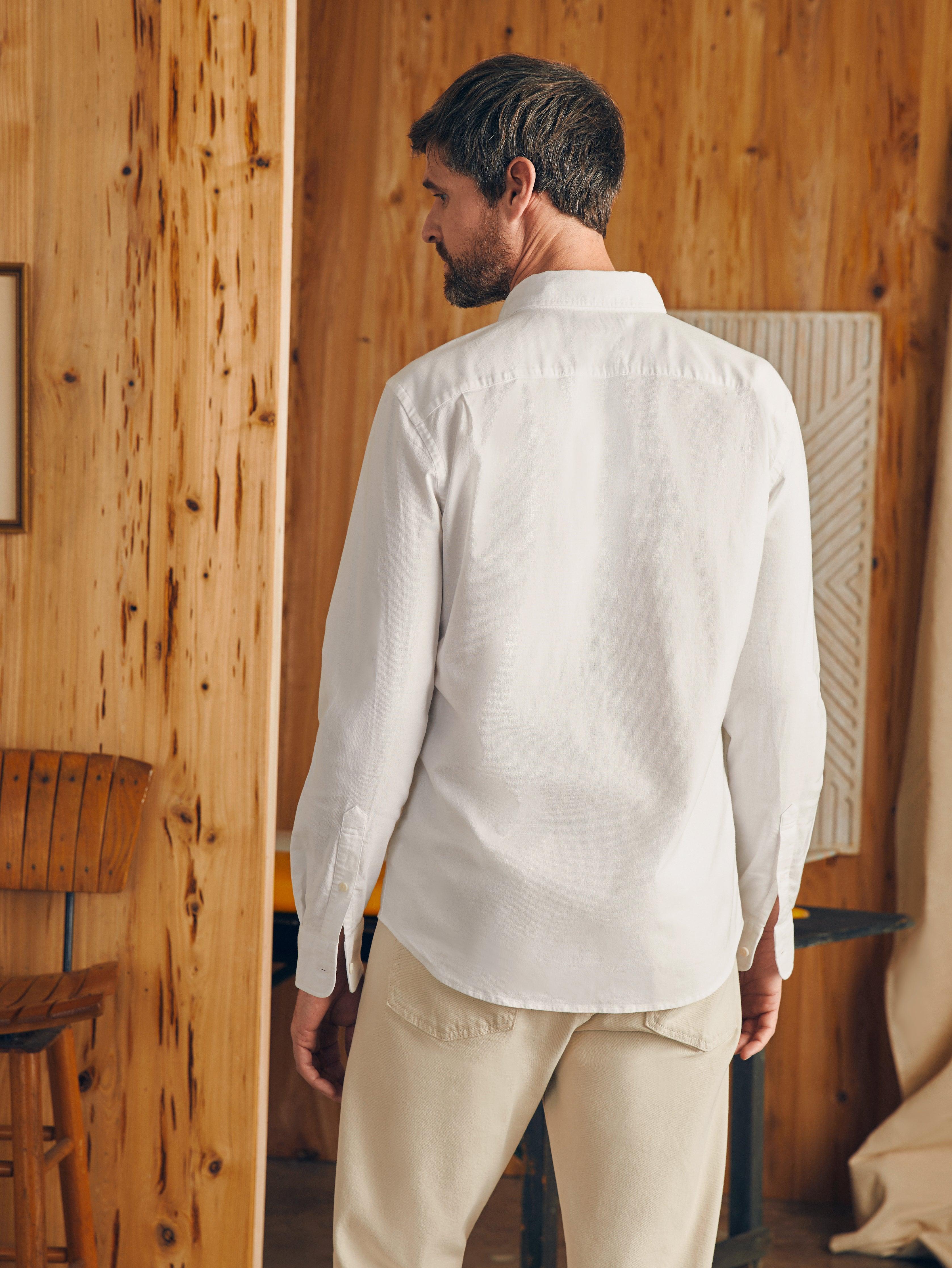 Supima Oxford Shirt - Pure White Male Product Image